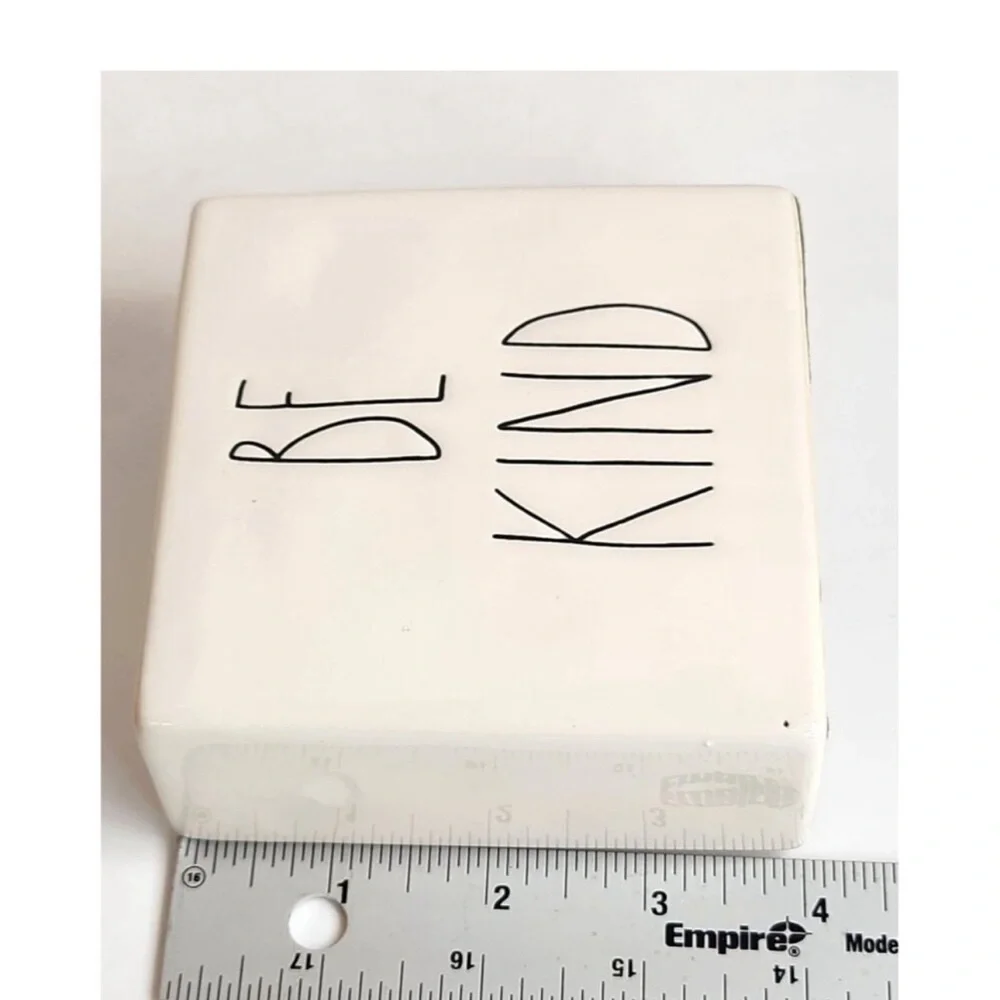 Rae Dunn Stay Humble Be Kind Ceramic Paperweight Artisan Collection
